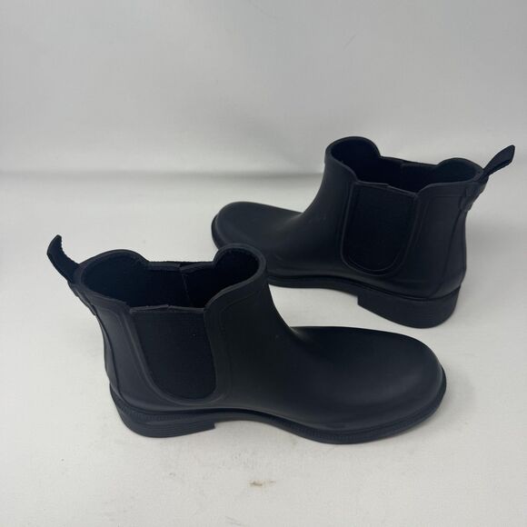 Madewell Chelsea Rain Boots Womens Size 7 Rubber Waterproof Ankle Pull On E2292 - Picture 7 of 10